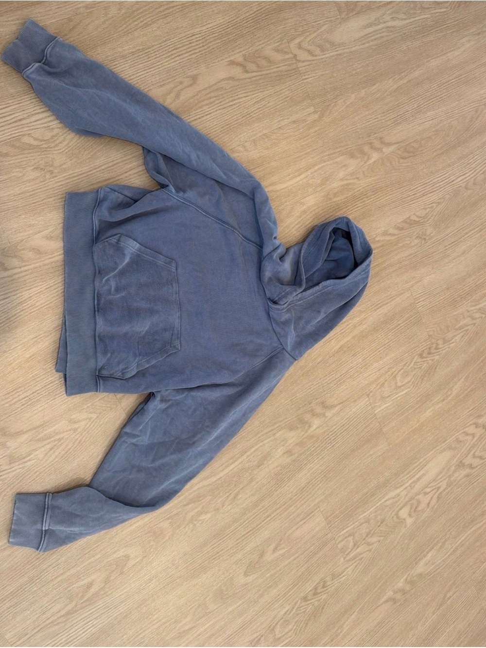 aerie Light Blue Hoodie with Subtle Washed Finish